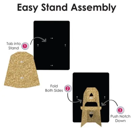 Big Dot of Happiness Adult 100th Birthday - Gold - Birthday Party 4x6 Picture Display - Paper Photo Frames - Set of 12 image {4}