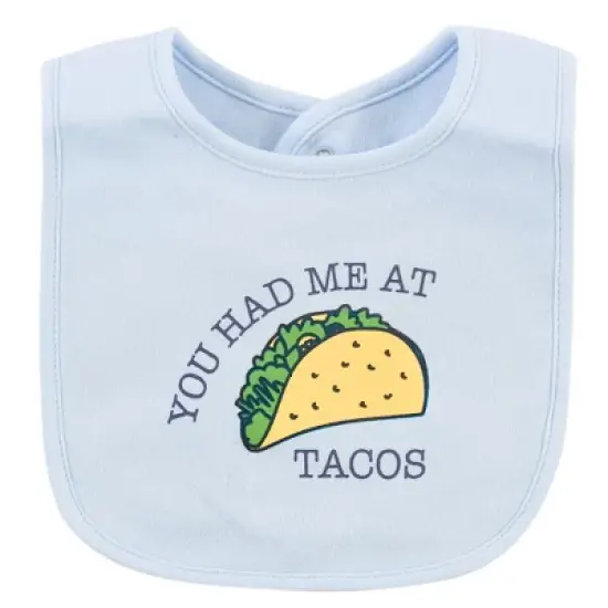Hudson Baby Infant Boy Cotton Bibs, Food Puns Boy, One Size image {3}