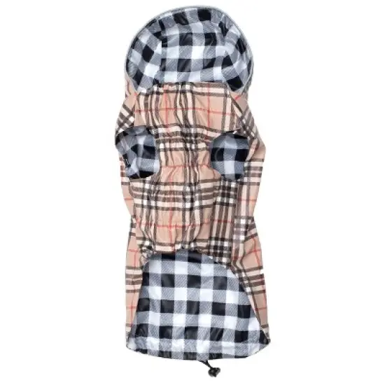 The Worthy Dog Water-Resistant Plaid London Raincoat image {1}