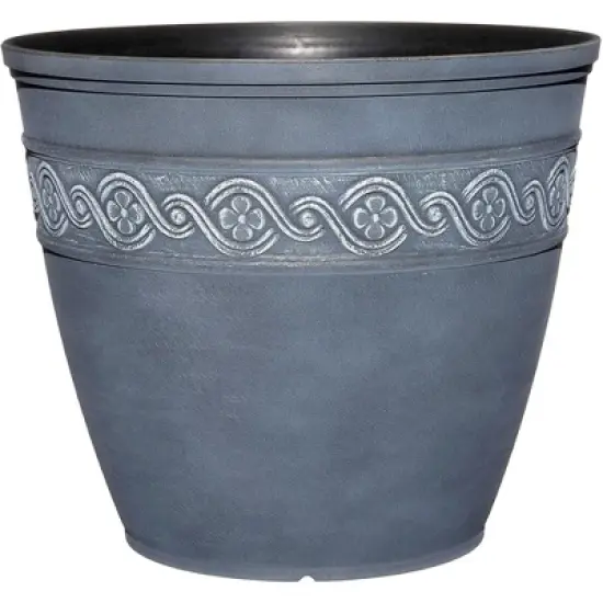 Classic Home and Garden Indoor/Outdoor Round Corinthian Resin Flower Pot Planter image {6}