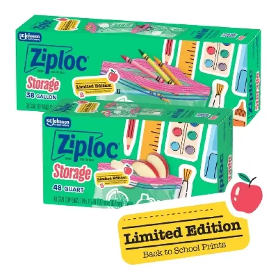 Ziploc Gallon Food Storage Bags - 38 ct - Target Exclusive Back to School Designs image {12}
