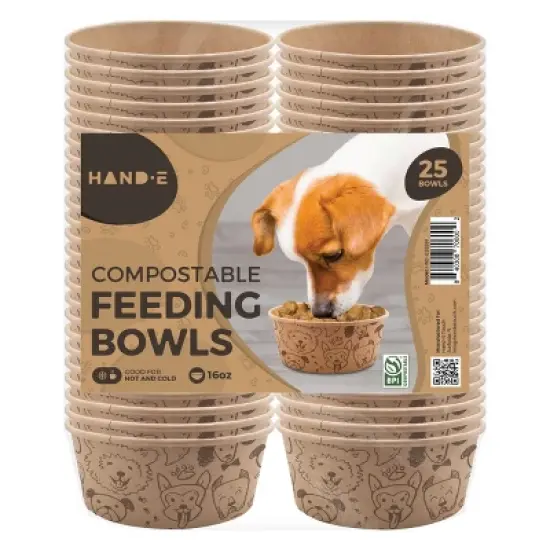 Hand-E Compostable and Disposable Feeding Bowls for Dogs & Cats image {8}