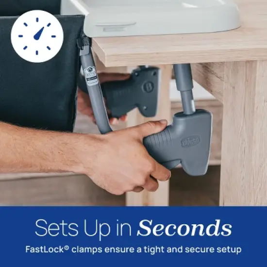 Chicco FastLock Go Hook-On Chair - Black image {1}