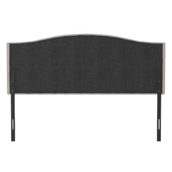 Full/Queen Provence Upholstered Arch Adjustable Tufted Headboard Linen Fabric - Hillsdale Furniture image {2}