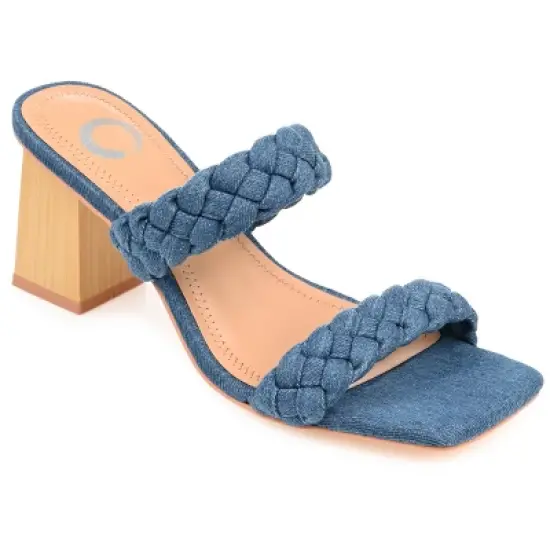 Journee Collection Womens Bronte Tru Comfort Foam Open Square Toe Block Heel Sandals image {10}