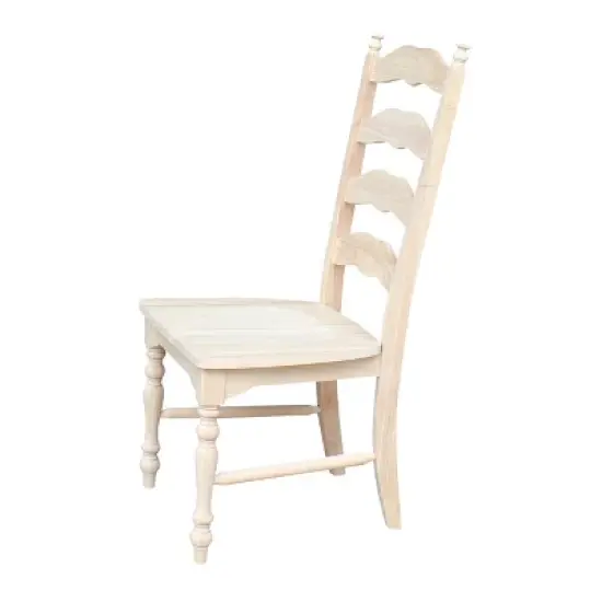 Set of 2 Maine Ladderback Chair Unfinished - International Concepts image {4}