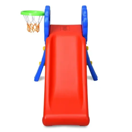 Costway Children Kids Toddlers Folding Slide W/Bask image {6}