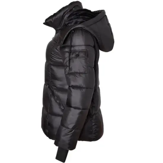 Sportoli Womens Winter Coat Hooded Plush Lined Quilted Warm Zip Up Puffer Jacket image {2}