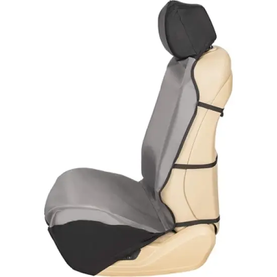 PetSafe Happy Ride Waterproof & Machine Washable Bucket Seat Cover for Pets, Fits Most Vehicles, Grey (52"L x 22"W) image {2}