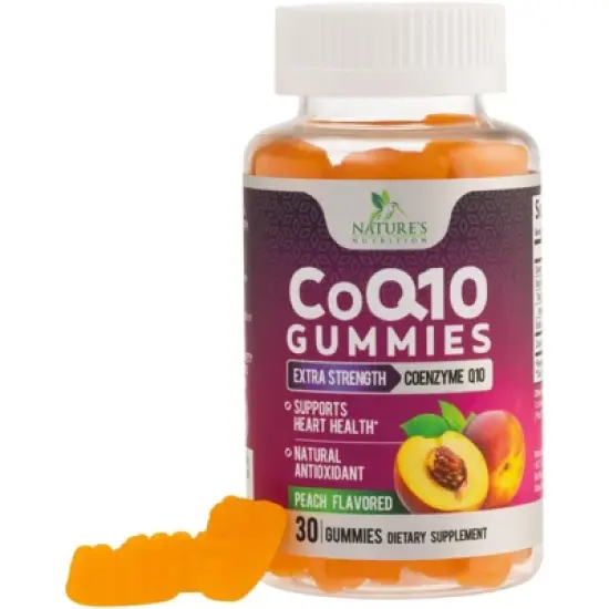 CoQ10 100mg Gummies, Coenzyme Q10 Supplement, CoQ10 Gummies Antioxidant for Heart Health & Energy Production - 30 Gummies By Nature's Nutrition image {9}