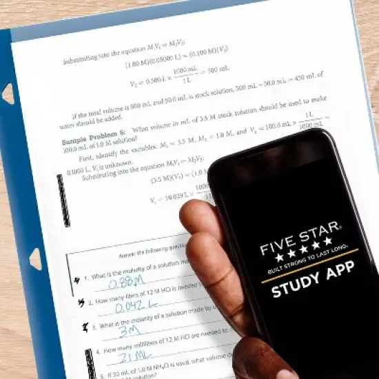 Mead Five Star 2 Pocket Plastic Folder (Colors May Vary): Polypropylene, 3 Hole Punched, 50 Sheet Capacity, Multicolor image {3}