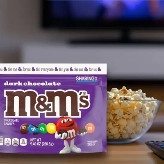 M&M's Dark Chocolate Sharing Size Chocolate Candies Pouch - 9.4oz image {9}