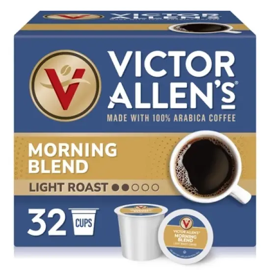 Victor Allen's Coffee Morning Blend, Light Roast, 32 Count, Single Serve Coffee Pods for Keurig K-Cup Brewers image {9}