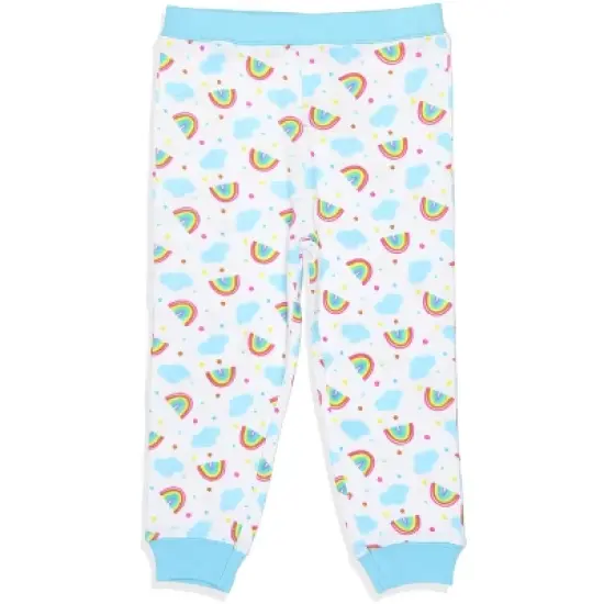 Nickelodeon Toddler Girls' Blue's Clues Rainbow Sleep Raglan Pajama Set White image {2}