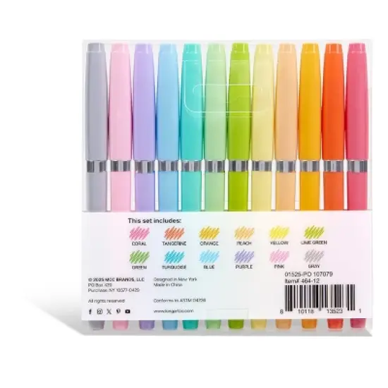 KINGART Pastel Fine Line Pens 12 Colors image {5}