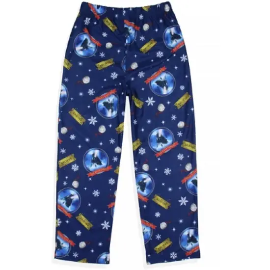 Polar Express Boys' Christmas Movie Believe Train Pajama Sleep Pants Blue image {4}