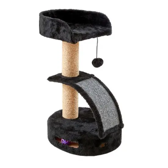 Two by Two Memphis - Black Scratching Post Cat Furniture - 13.8 in. Tall image {14}