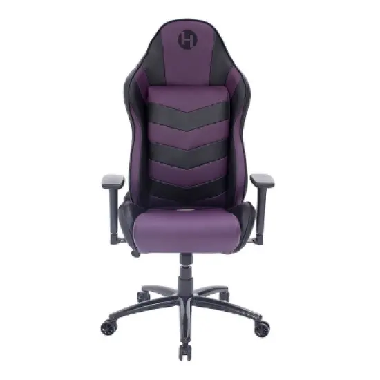 Ergonomic High Back Racer Style Video Gaming Chair Purple/Black - Techni Sport image {5}