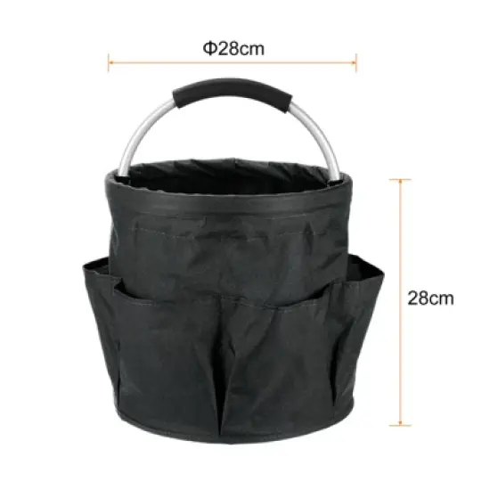Unique Bargains 600D Oxford Waterproof Garden Tool Organizer Storage Carrier Bags 17L 2 Pcs image {1}