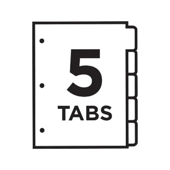 Avery Ready Index Customizable Table of Contents Asst Dividers 5-Tab Ltr 6 Sets 11187 image {4}