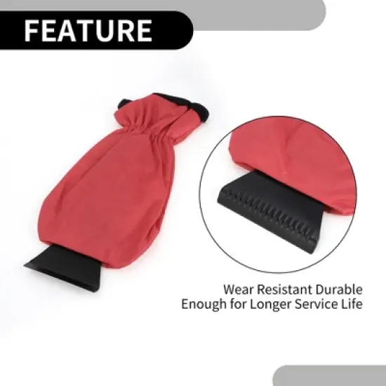 Unique Bargains Universal Car Ice Scraper Glove W/ Snow Frost Remover 600D Oxford Cloth 1pc image {4}