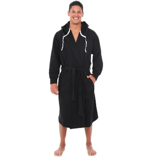 Mens Warm Sweatshirt Cotton Robe with Hood image {5}