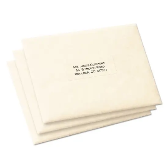 Avery Clear Easy Peel Mailing Labels Laser 1 x 2 5/8 300/Pack 15660 image {2}