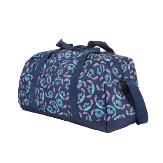 Lilo & Stitch All-Over Stitch Face Print Blue 21&rdquo; Packable Duffel image {5}
