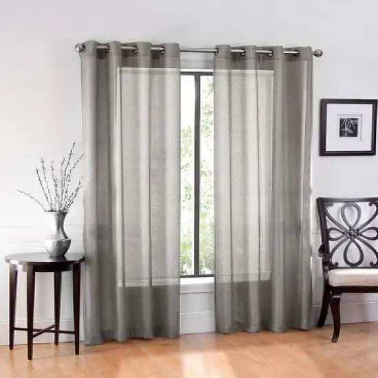 GoodGram Ultra Luxurious Elegant Sheer Grommet Single Curtain Panel image {17}