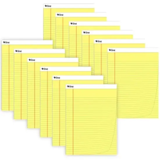 C-Line&reg; Legal Pad, Wide Ruled, Yellow, 50 Sheets, Pack of 12 image {4}