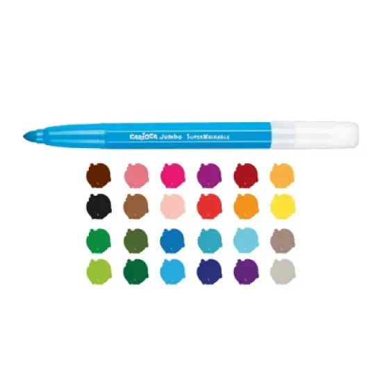 CARIOCA Jumbo Maxi Tip Felt Tip Washable Pens - 40 Pieces image {1}