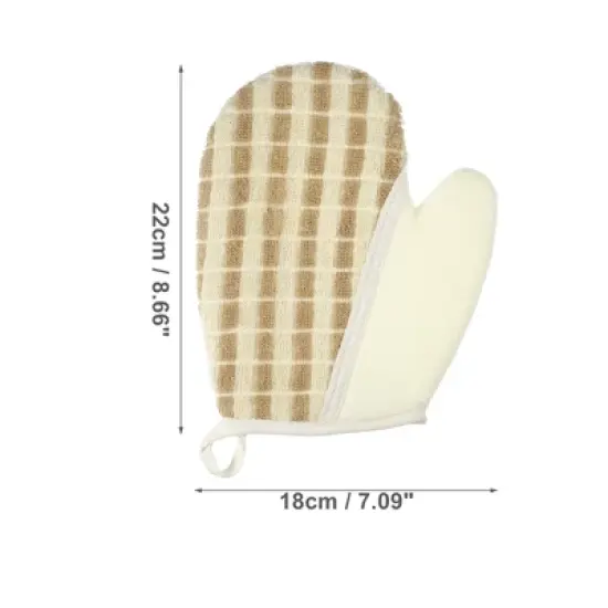 Unique Bargains Bath Shower Gloves 8.66"x7.09" Orange 1 Pc image {4}