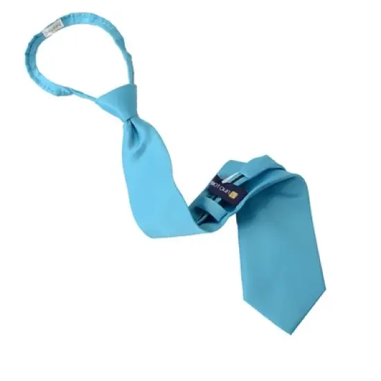 Men's Solid Color Pre-tied Zipper Necktie image {33}