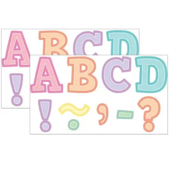 Teacher Created Resources&reg; Pastel Pop Bold Block 3" Magnetic Letters, 55 Pieces Per Pack, 2 Packs image {4}