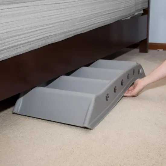 Pet Adobe 4-Step Folding Pet Stairs for Indoor and Outdoor Use, Gray image {2}
