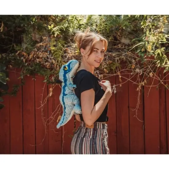 Fast Forward Jurassic World Velociraptor Blue 17-Inch Plush Backpack image {5}