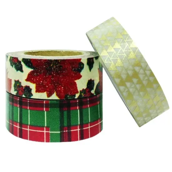 Wrapables Tis The Season Japanese Washi Masking Tape (Set of 3) image {2}