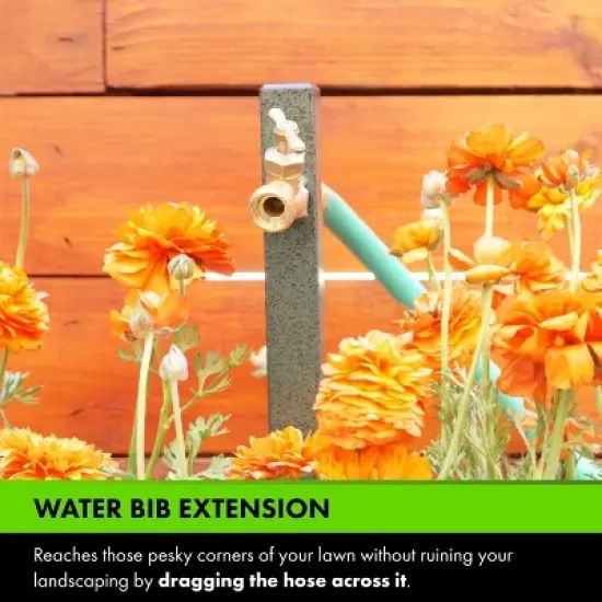 Yard Butler Hose Bib Extender - Outdoor Faucet Extender and Remote Spigot - Puts Your Garden Hose Where You Want It - IHBE-6 image {4}