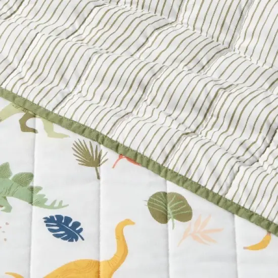 Dinosaur Poly Cotton Reversible Kids' Quilt - Pillowfort&trade; image {3}