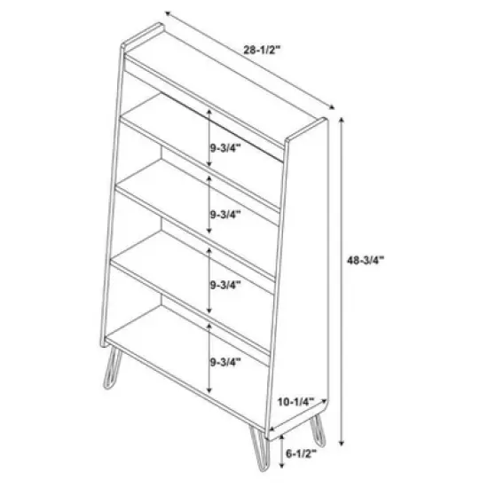 48" Perry 3 Shelf Bookshelf - Linon image {12}
