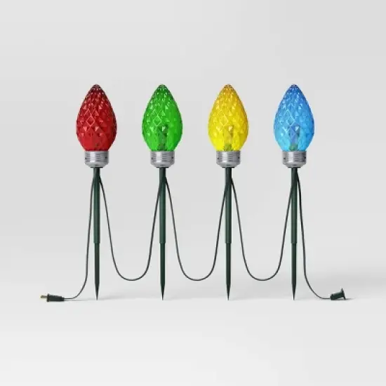 4pc LED Big Bulb Christmas Novelty Pathway - Wondershop&trade; image {2}