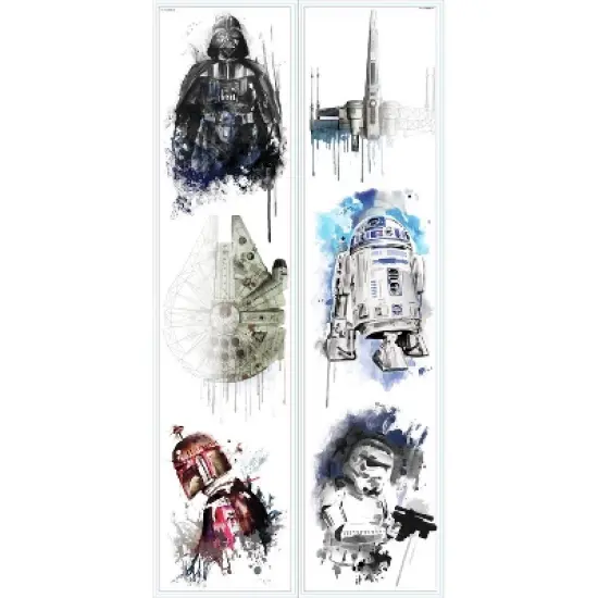 RoomMates Star Wars Iconic Watercolor Peel and Stick Wall Decals 2 Sheets image {2}