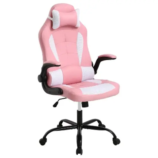 FDW PC Gaming Chair Office Chair Desk Chair with Lumbar Support Flip Up Arms Headrest image {11}