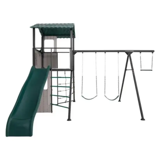 Lifetime Adventure Clubhouse Swing Set with Slide and Trapeze Bar (91135) image {10}