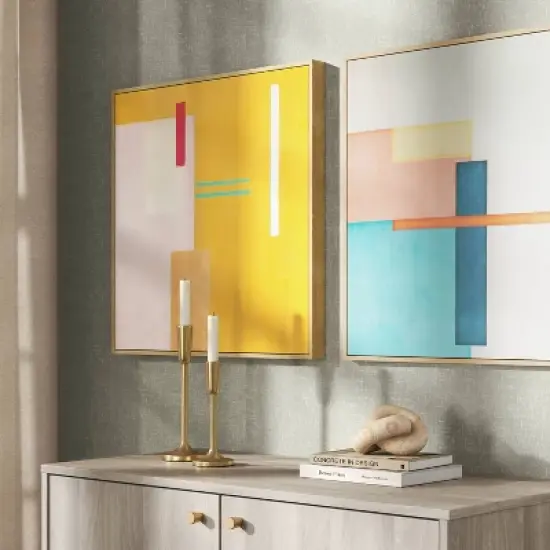 (Set of 2) 24" x 24" Color Blocks Framed Wall Canvases - Threshold&trade; image {1}