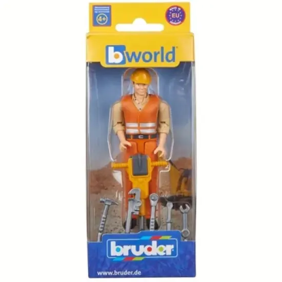 Bruder Construction Worker with Tools and Accessories image {1}