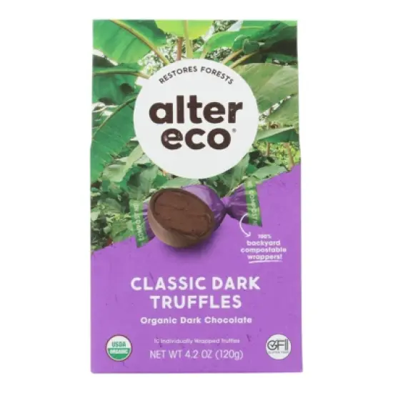 Alter Eco Classic Dark Chocolate Truffles - Case of 8/4.2 oz image {1}
