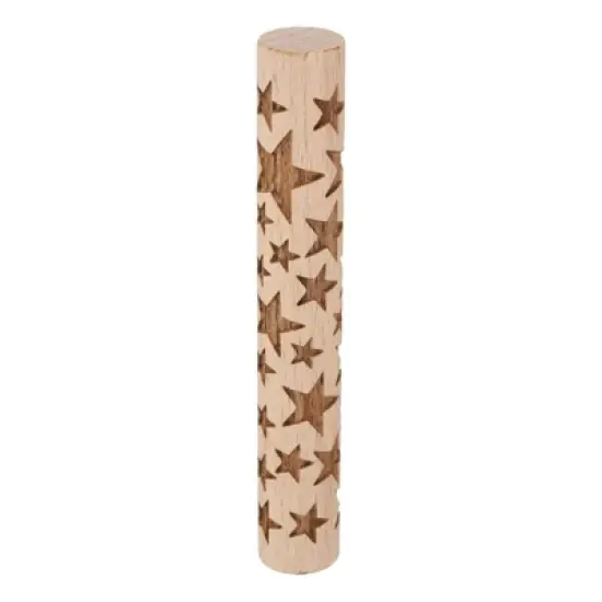 Unique Bargains Wood Clay Grain Texture Carved Fine Baking DIY Rolling Pins image {17}