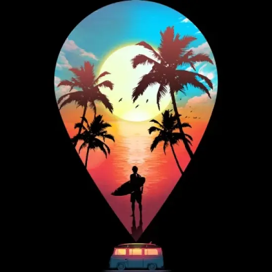 Men's Design By Humans Summer Vibes By clingcling Tank Top image {1}