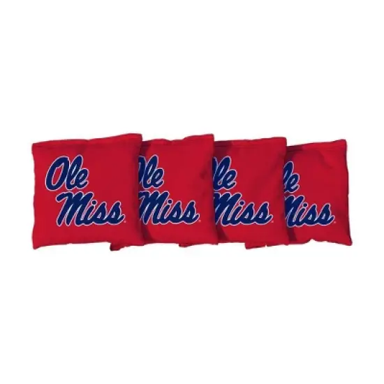 NCAA Ole Miss Rebels Corn-Filled Cornhole Bags Red - 4pk image {1}